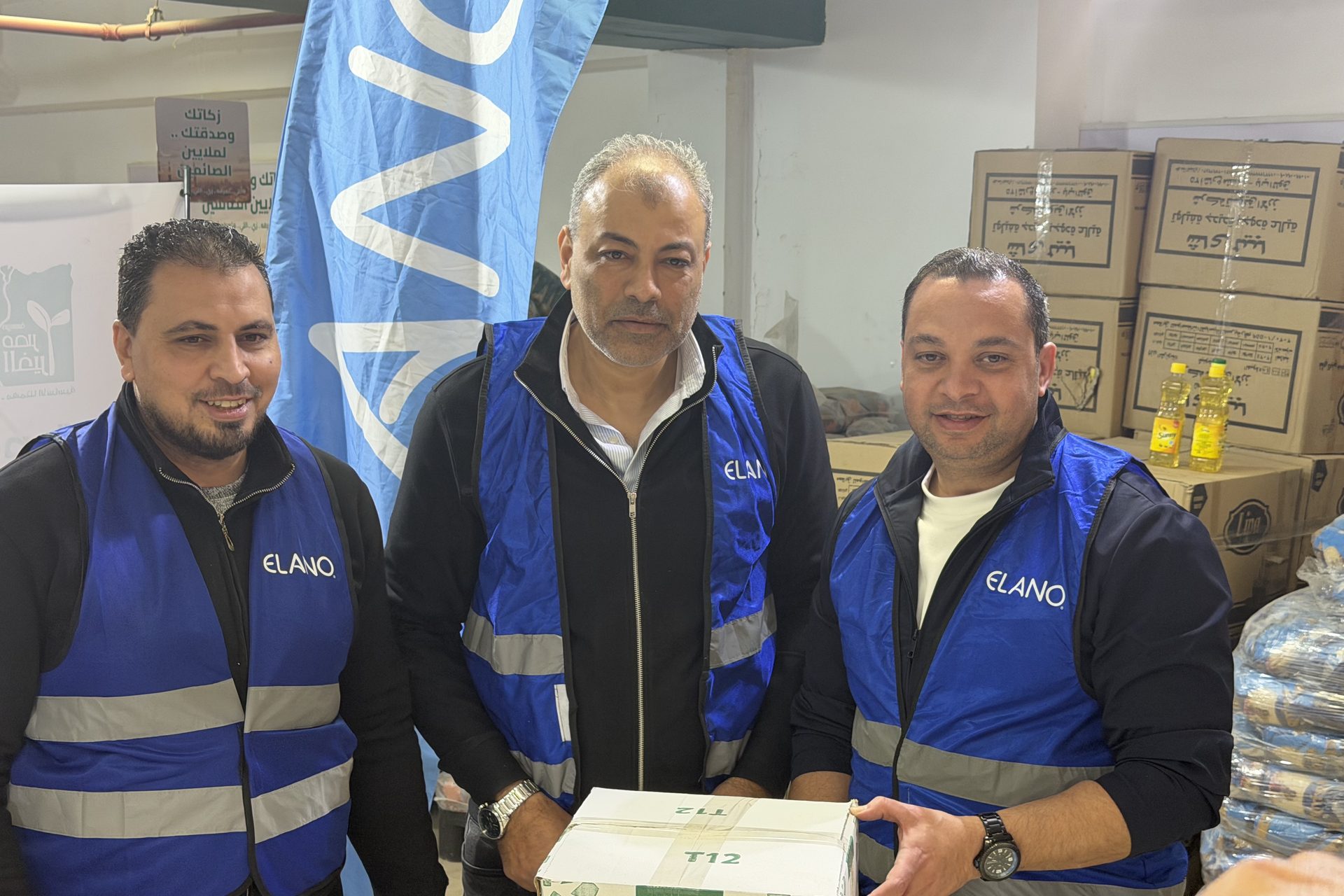 Elano water bottles donated for Iftar Saem with Egyptian Food Bank